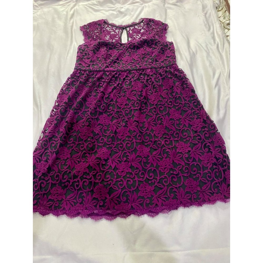 Adrianna Papell Mulberry Lace Sheath Dress Size 18w View 4